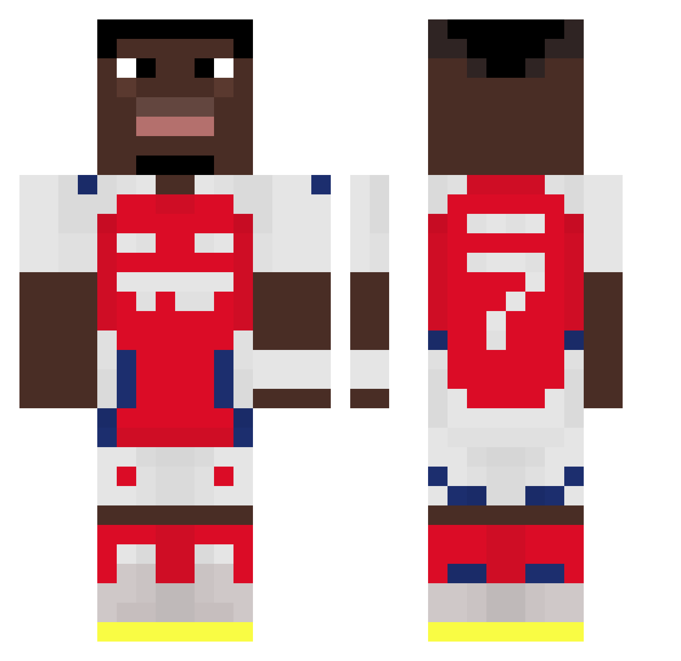 Arsamyam21 Minecraft skin, front and back view