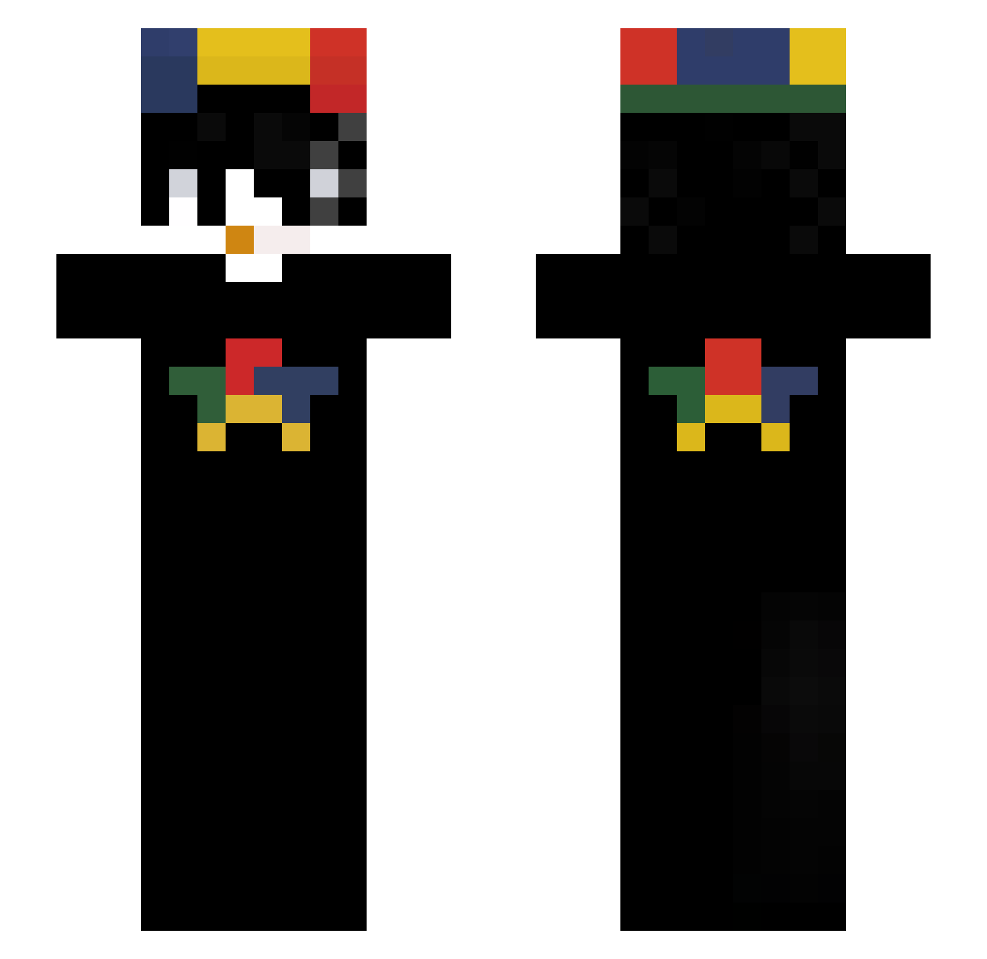 zzenie Minecraft skin, front and back view