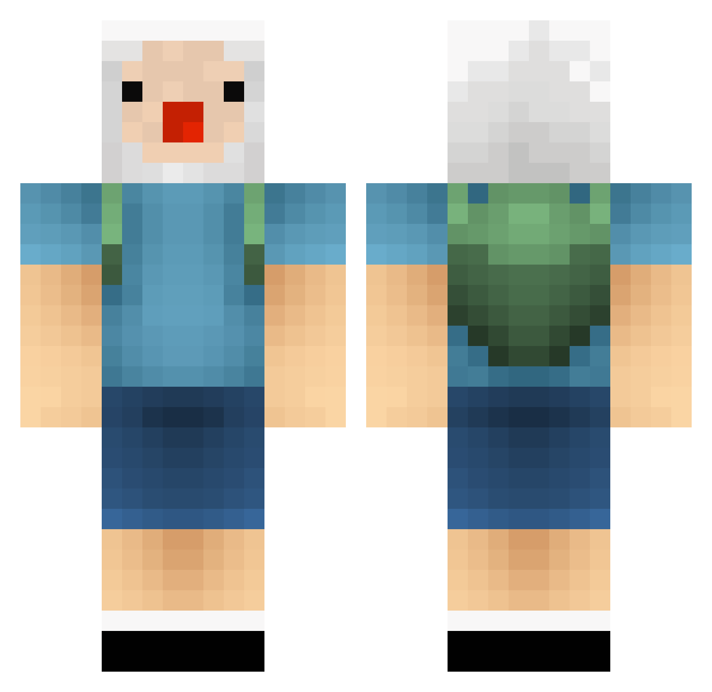 brinna Minecraft skin, front and back view