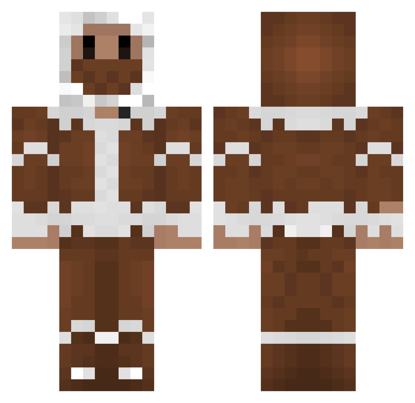 MotherMoose1 Minecraft skin, front and back view