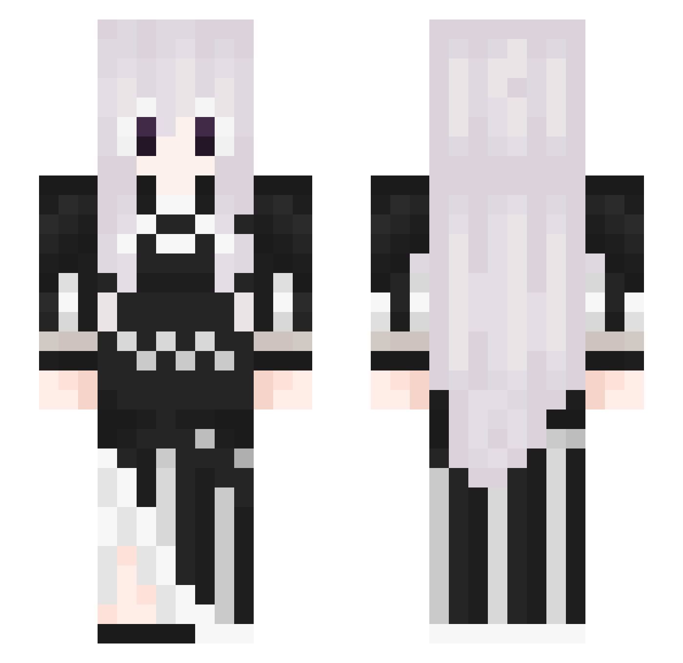 Astrally Minecraft skin, front and back view