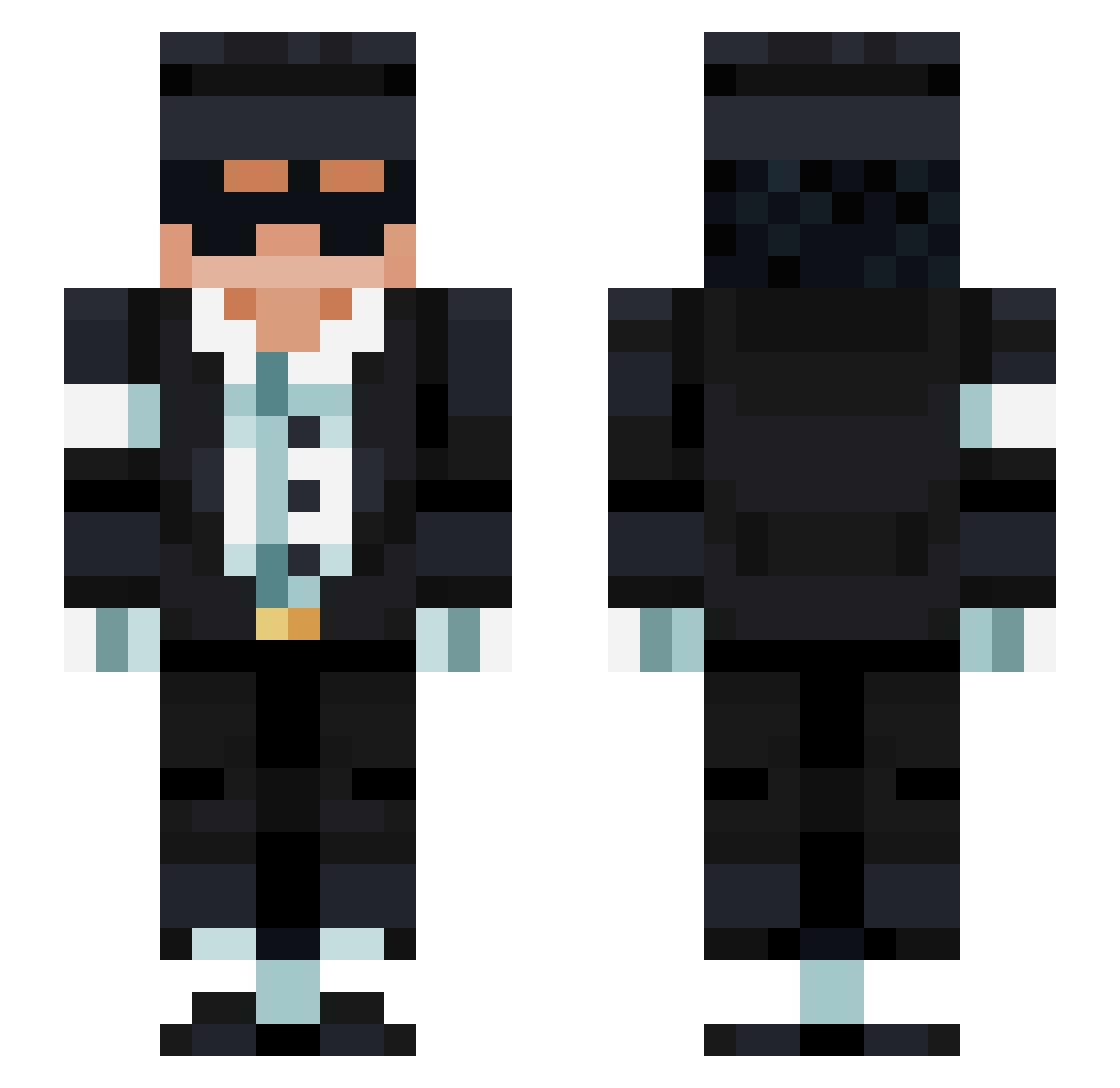 MJ_Moonwalk Minecraft skin, front and back view