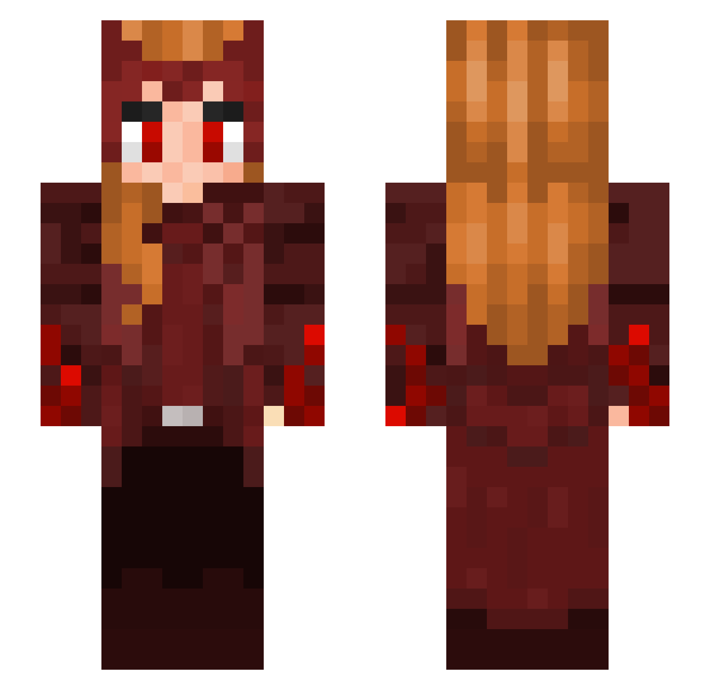 barnekat3 Minecraft skin, front and back view