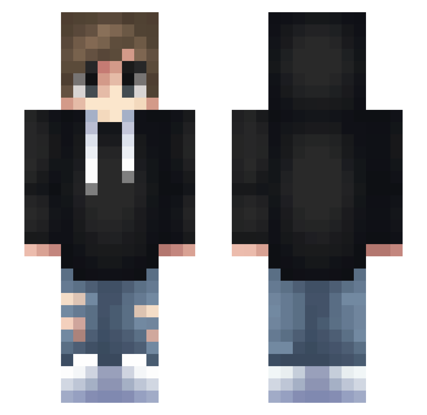 simmany Minecraft skin, front and back view