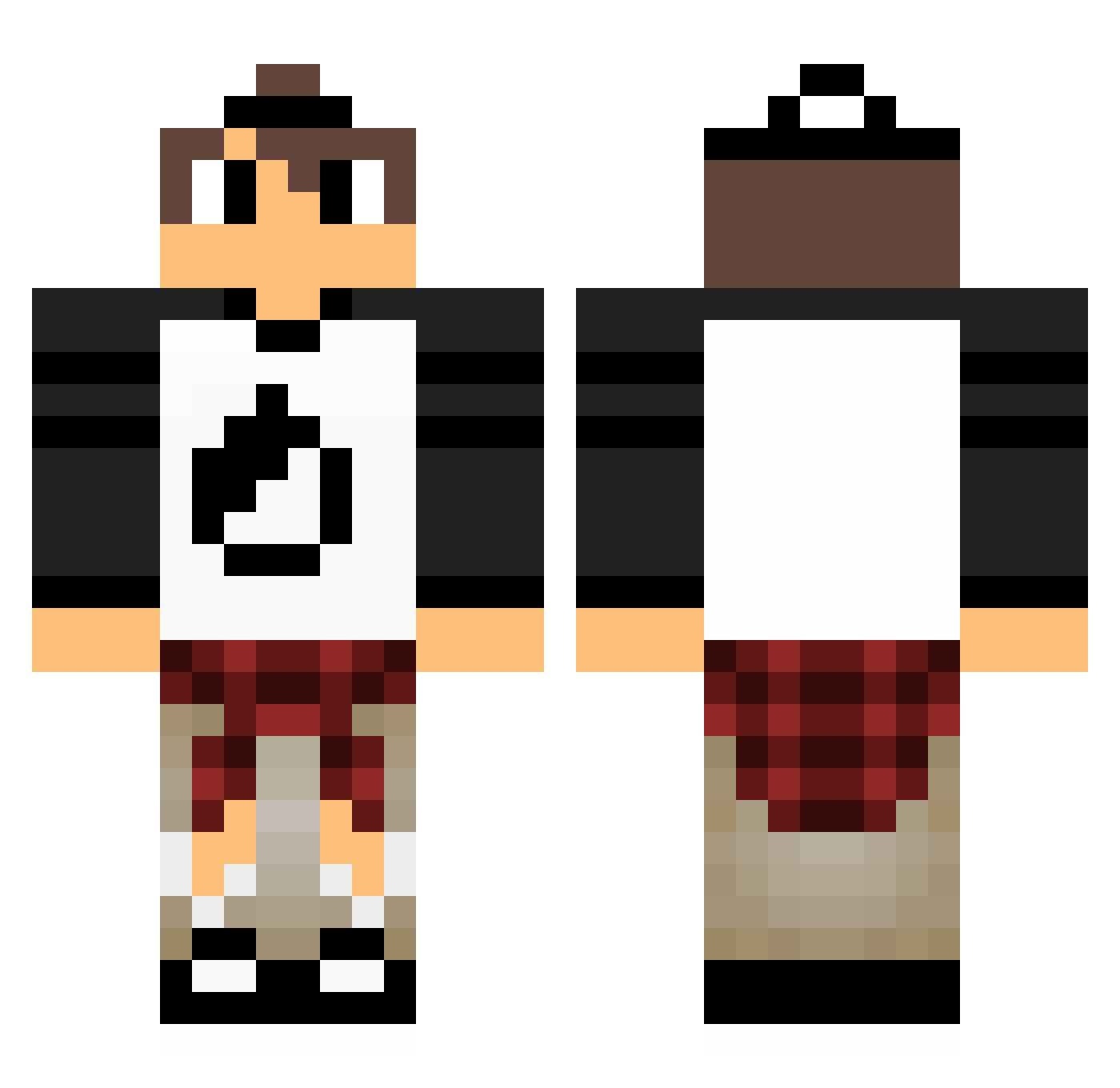 xXflaviogamerXx Minecraft skin, front and back view