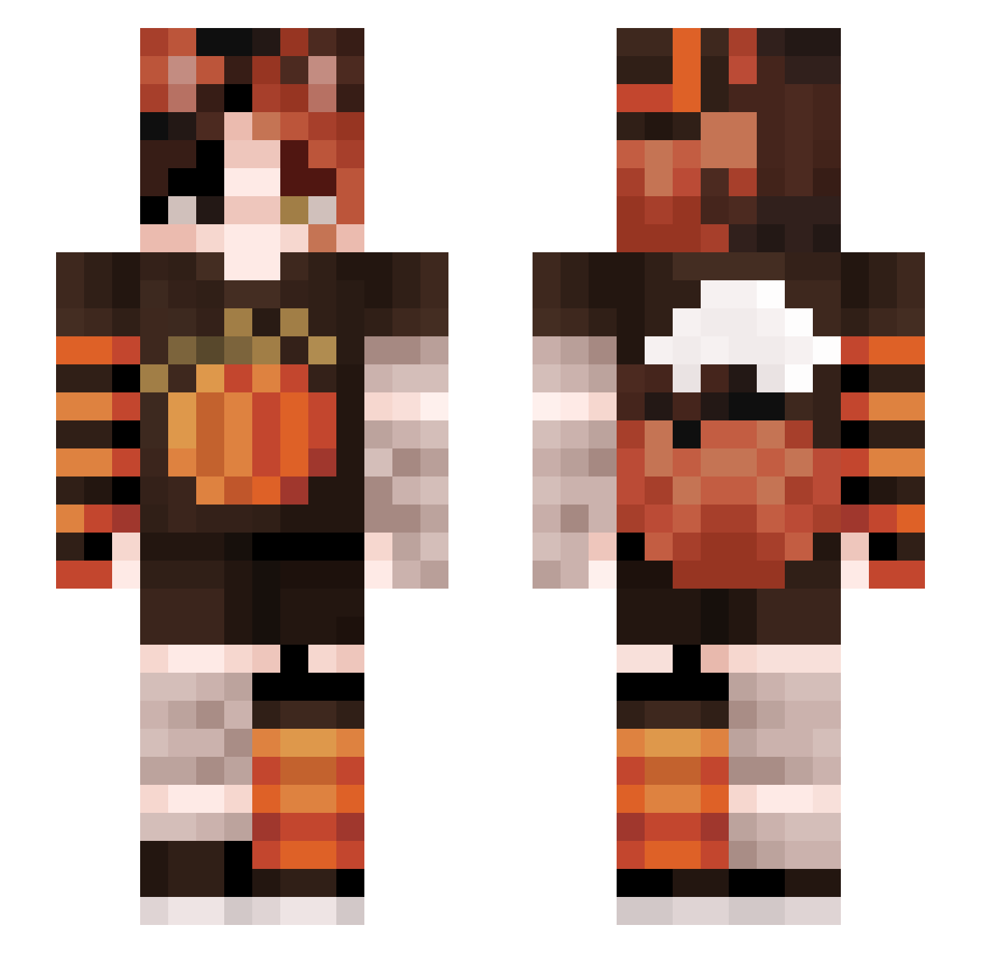 203375949 Minecraft skin, front and back view