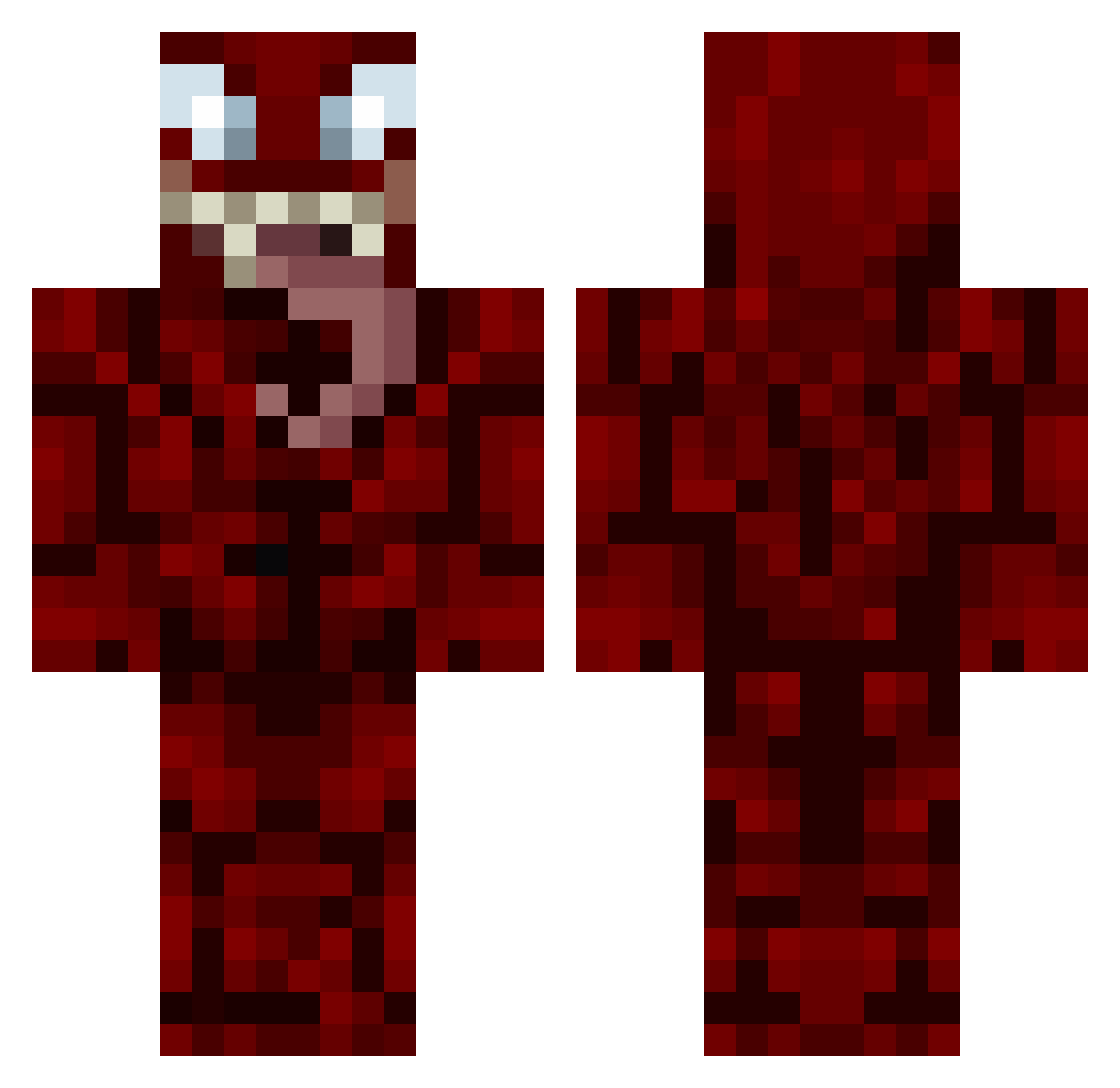 traitfull Minecraft skin, front and back view