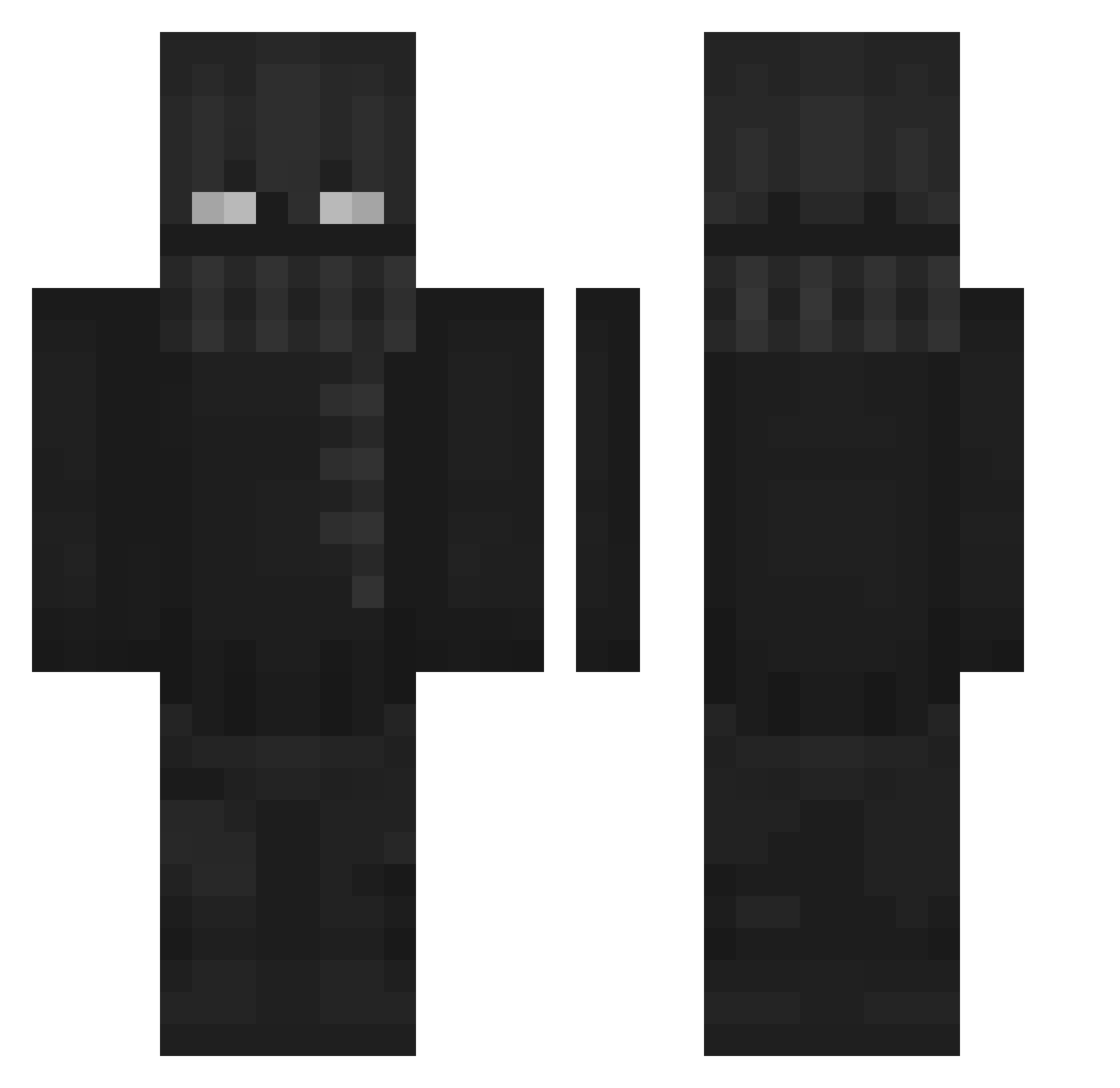 vzstv Minecraft skin, front and back view