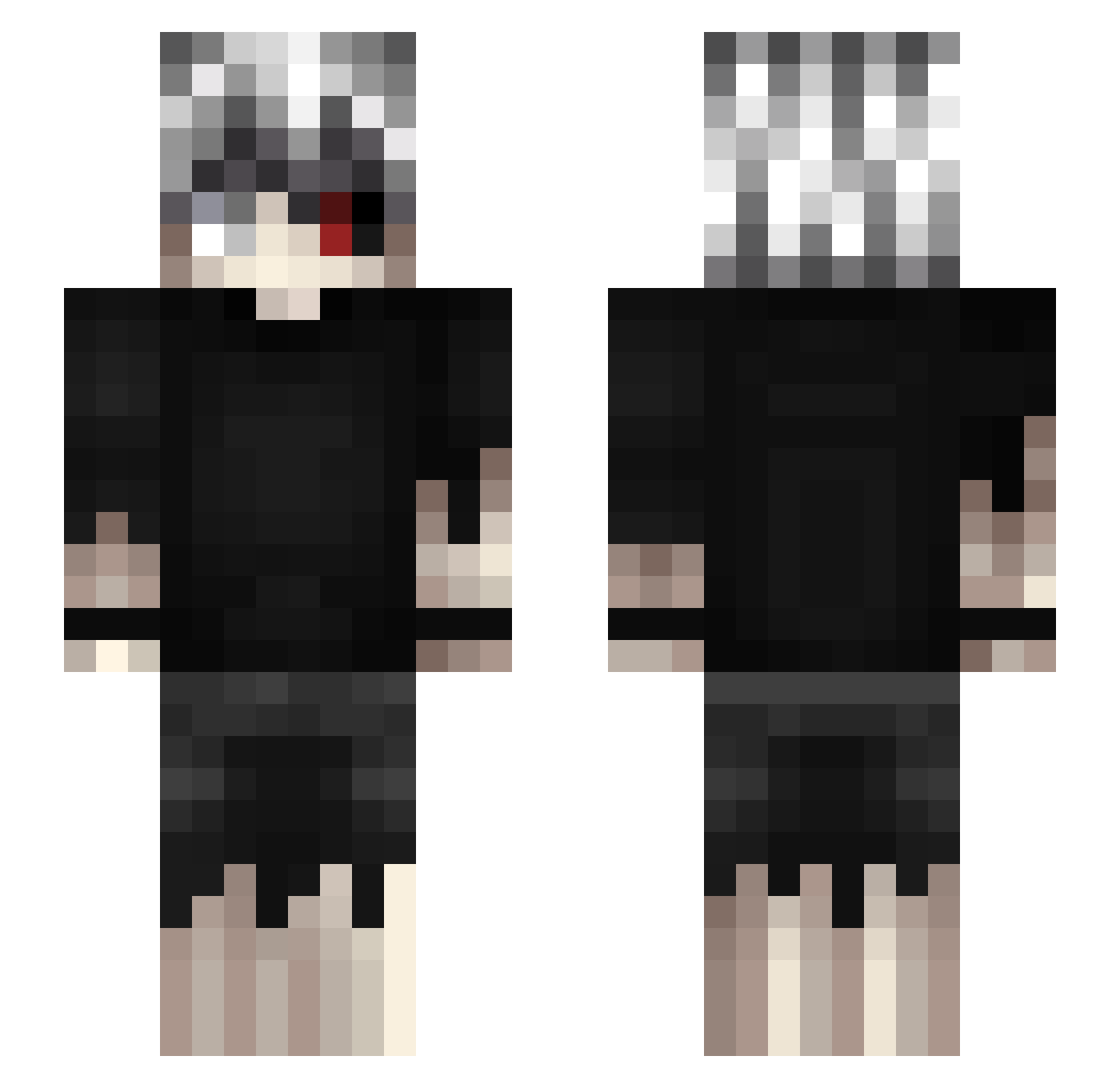 NYX_Leon Minecraft skin, front and back view