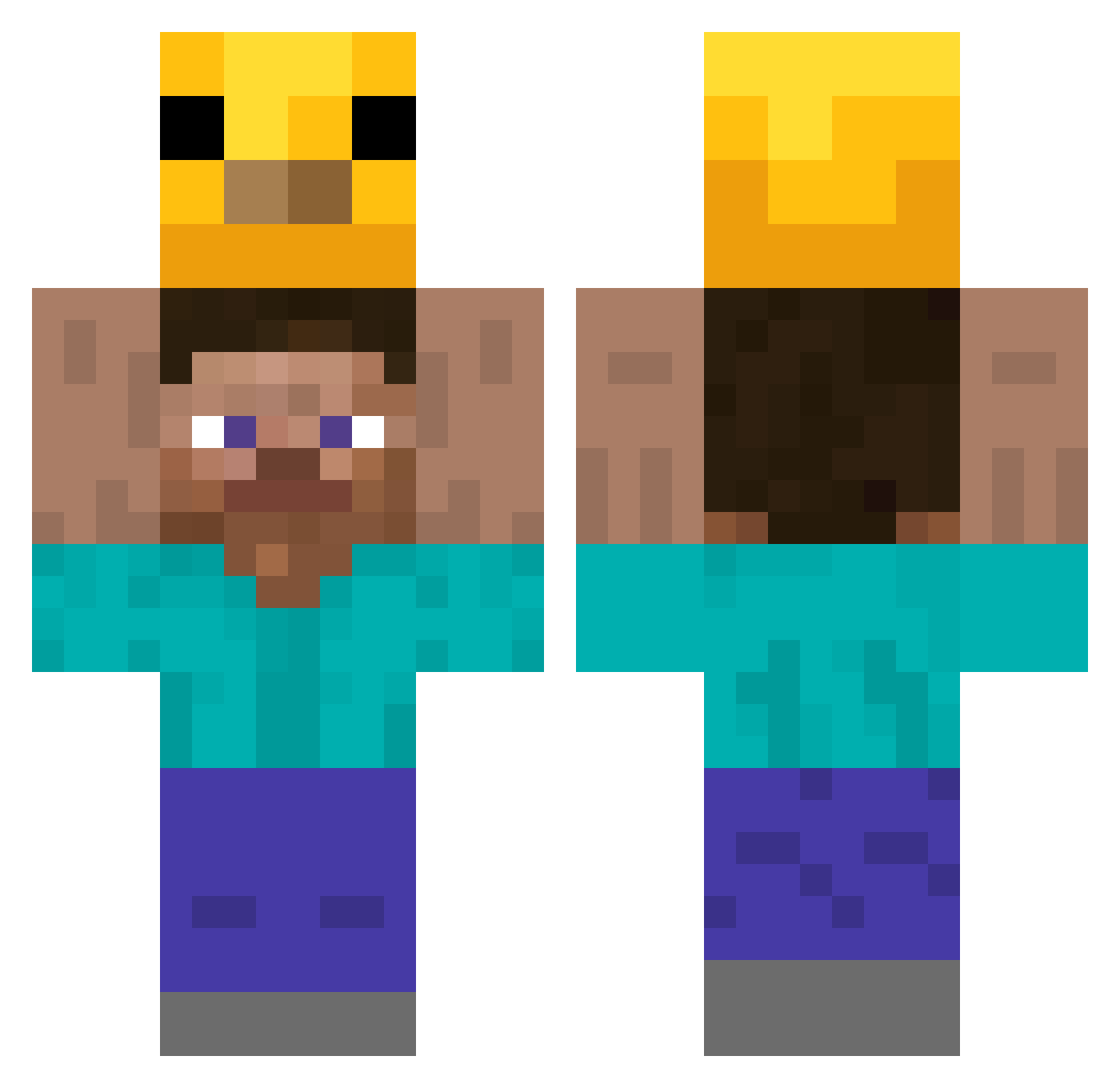 PridefulWinter6 Minecraft skin, front and back view