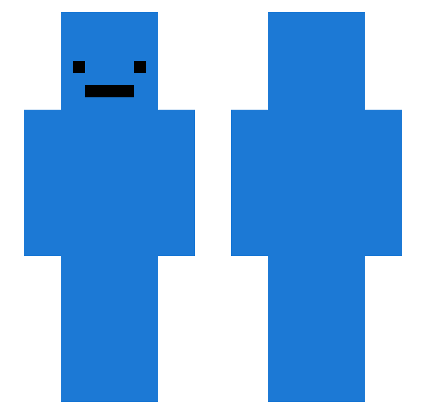 vil0e Minecraft skin, front and back view