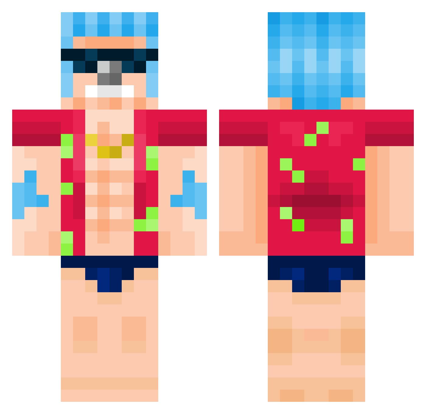 GardenSalsa_ Minecraft skin, front and back view