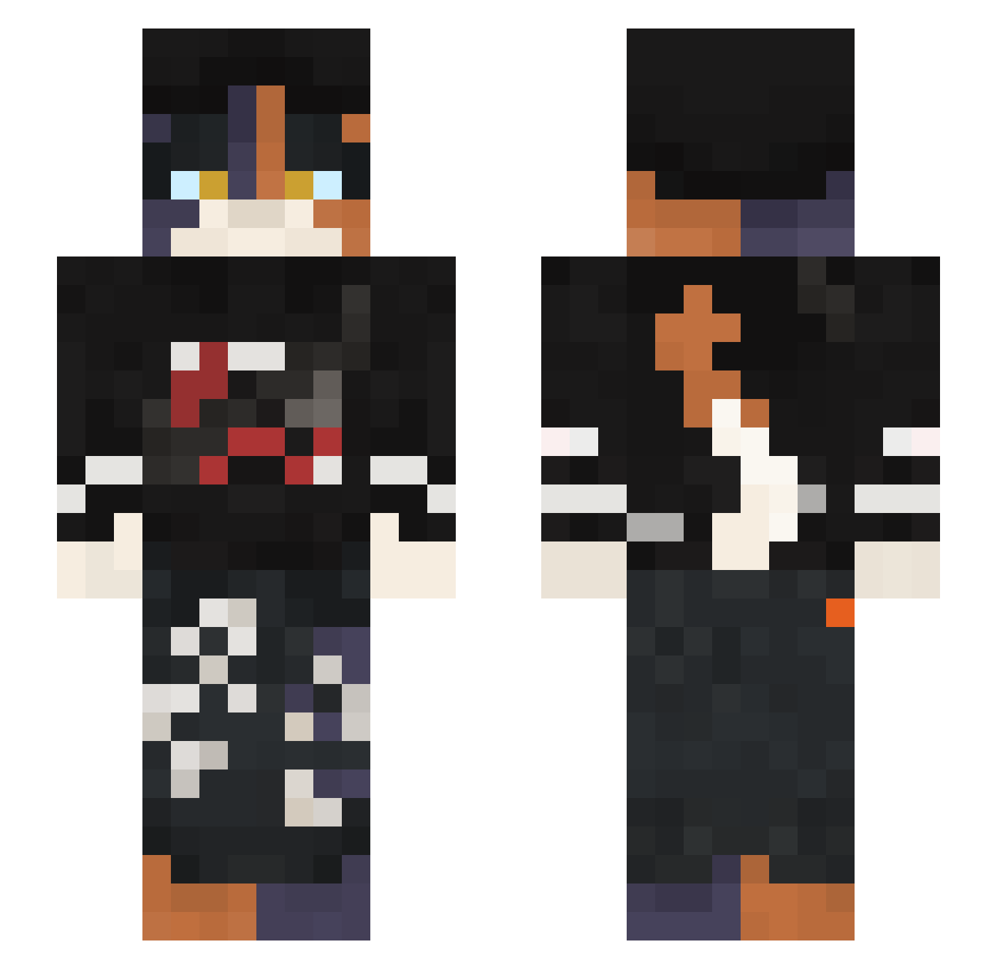 ShephardHouse Minecraft skin, front and back view