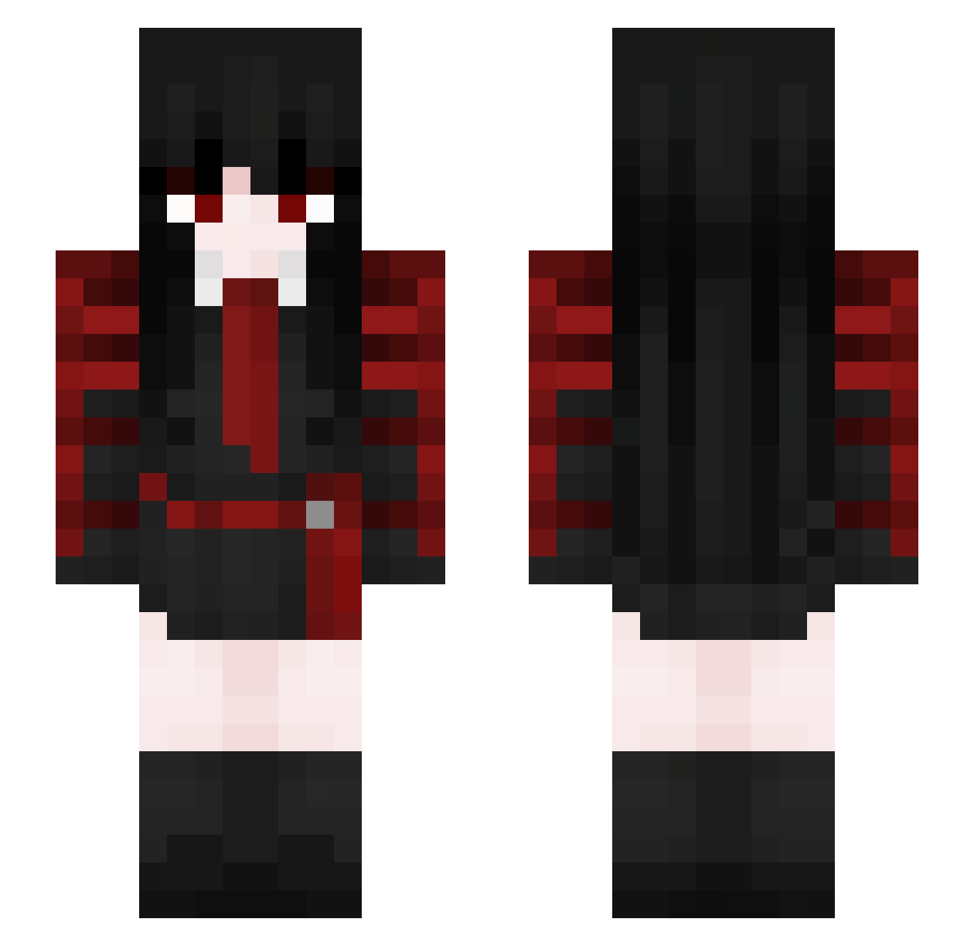 Cyrexxxx Minecraft skin, front and back view