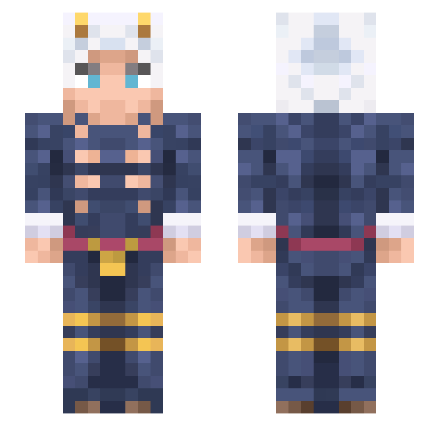 Weather_Report11 Minecraft skin, front and back view