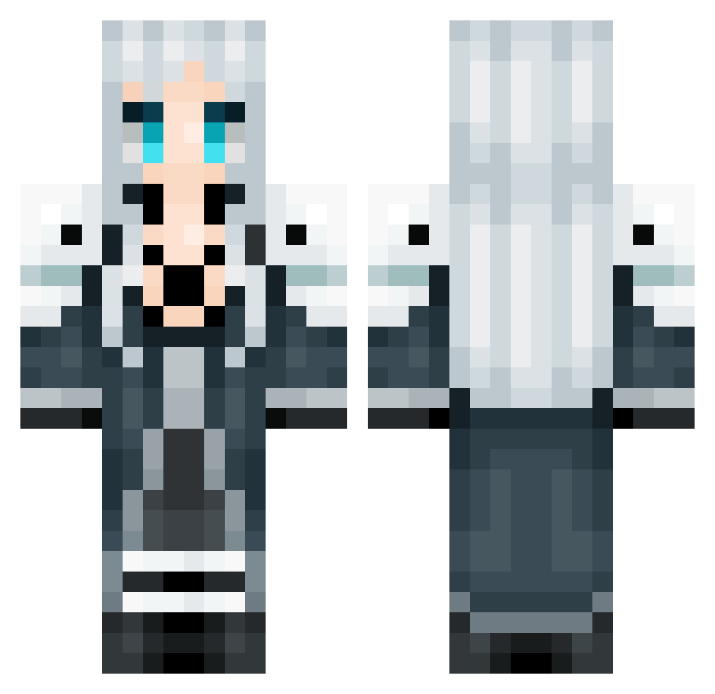 WRYYYE Minecraft skin, front and back view
