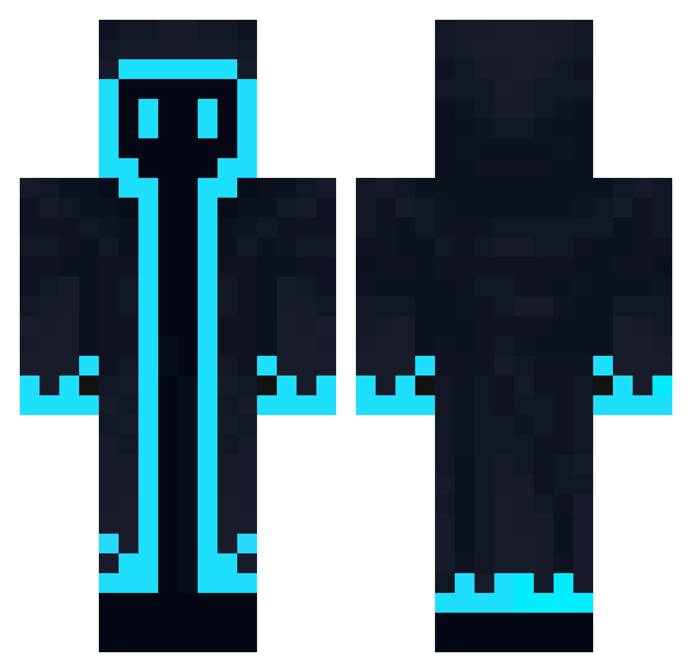 Velvet_Magician Minecraft skin, front and back view