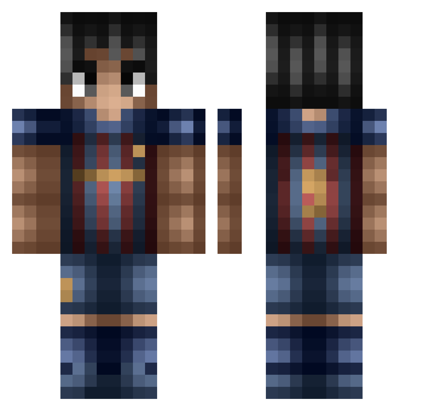 GalaxyYTpro Minecraft skin, front and back view