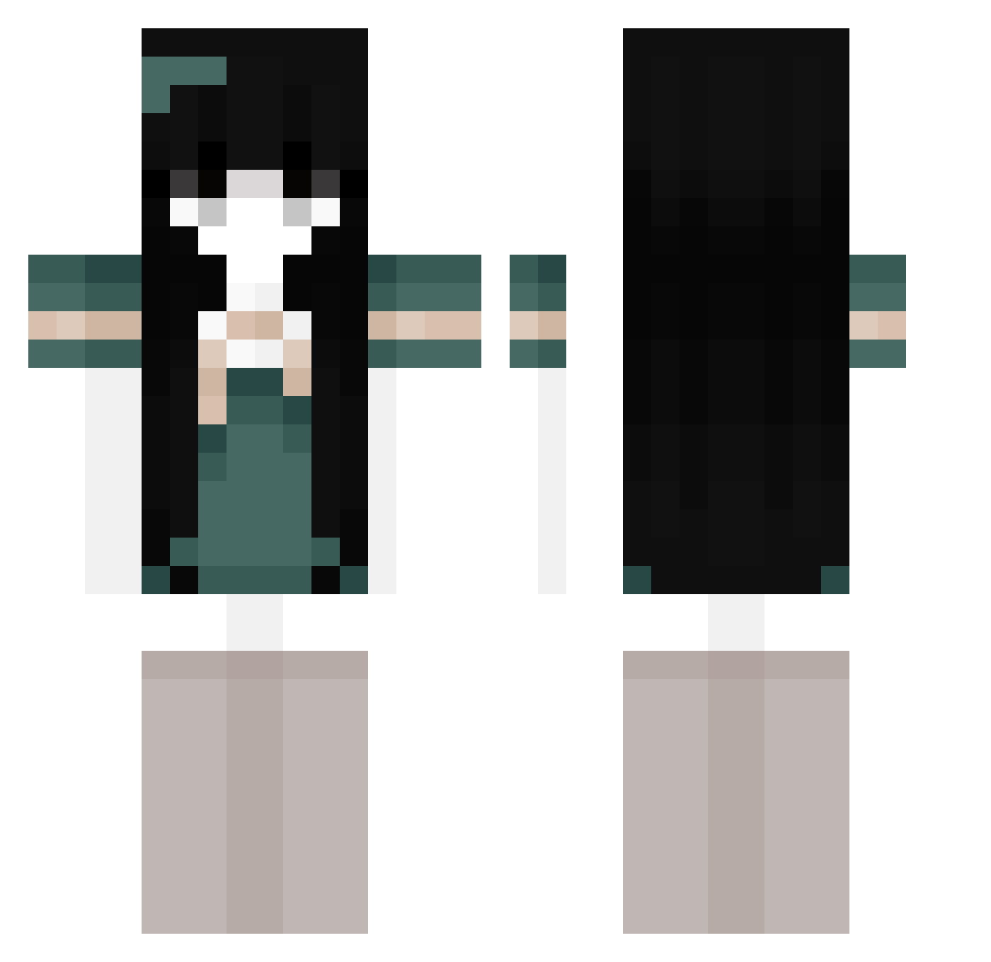 ylsu Minecraft skin, front and back view