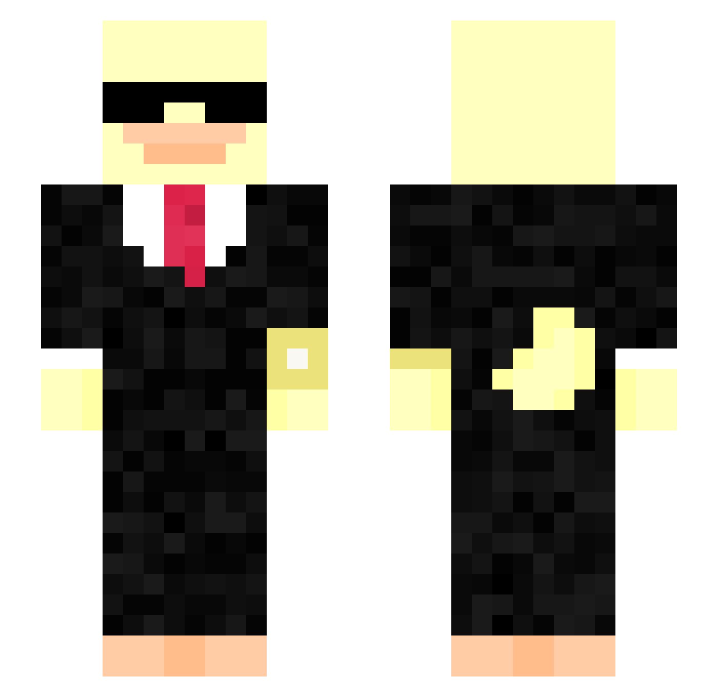 Sverrzy Minecraft skin, front and back view