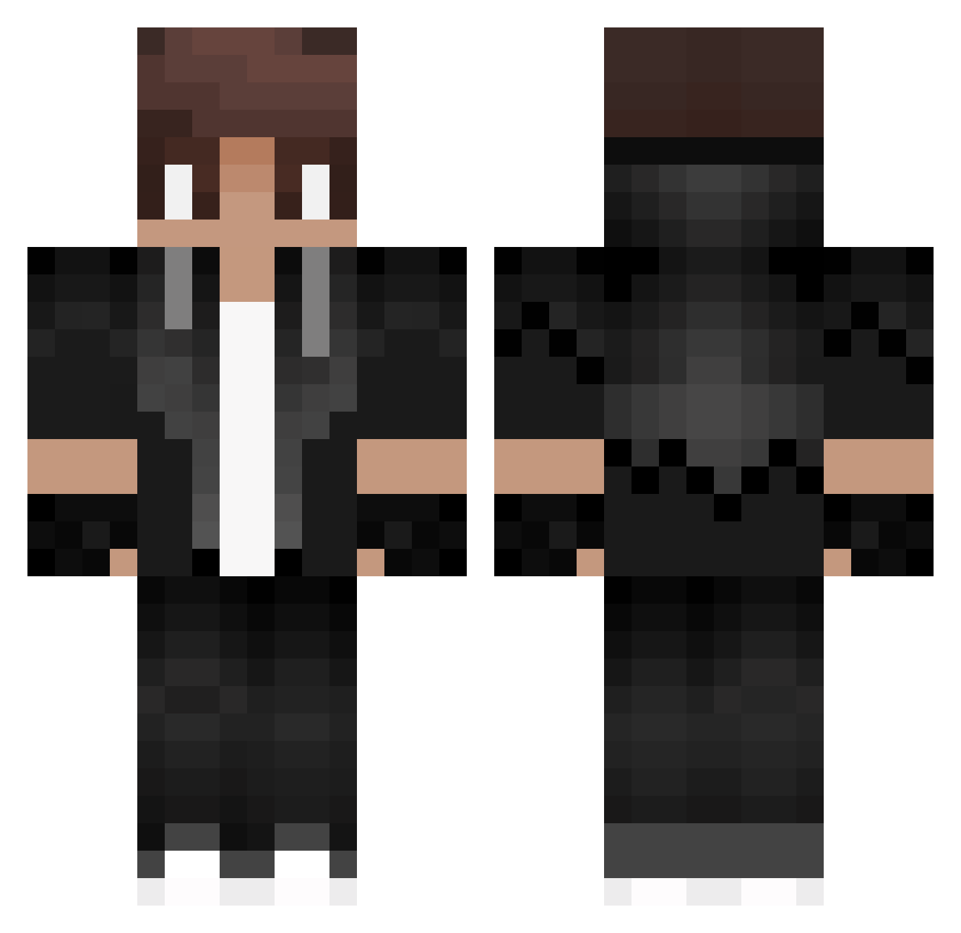 PoopyButtSack69 Minecraft skin, front and back view