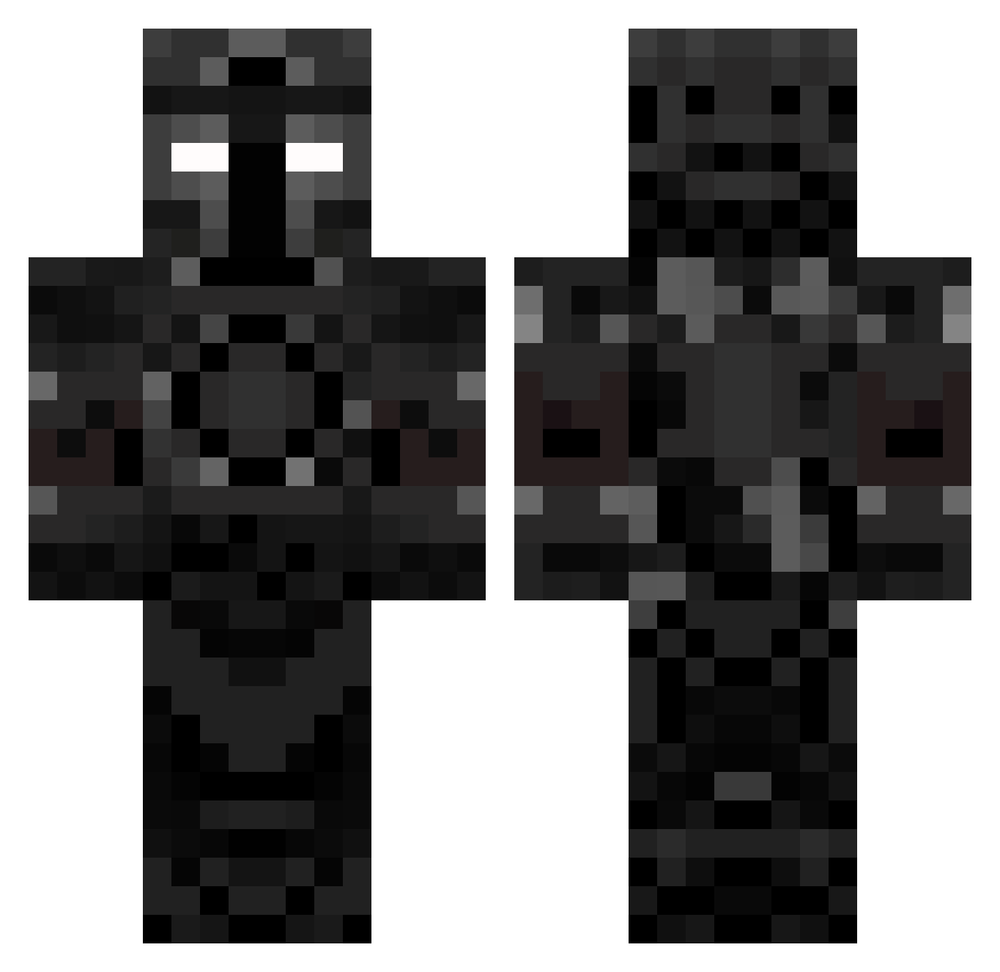 Vaynito Minecraft skin, front and back view