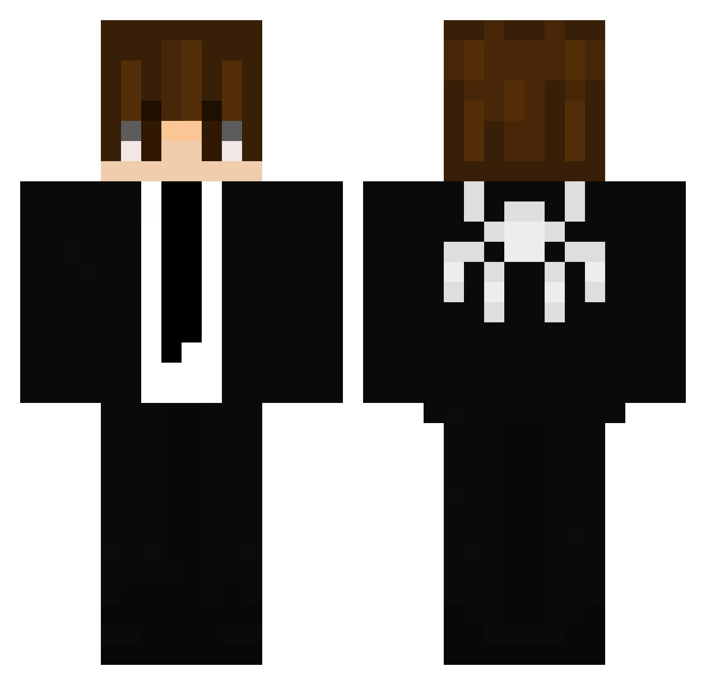 ZuluC0re Minecraft skin, front and back view