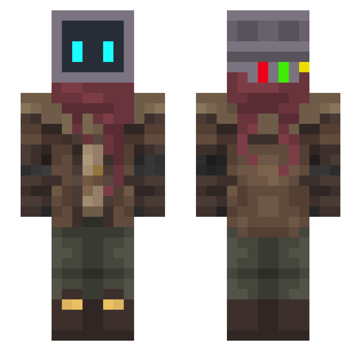 ThePanda4192 Minecraft skin, front and back view