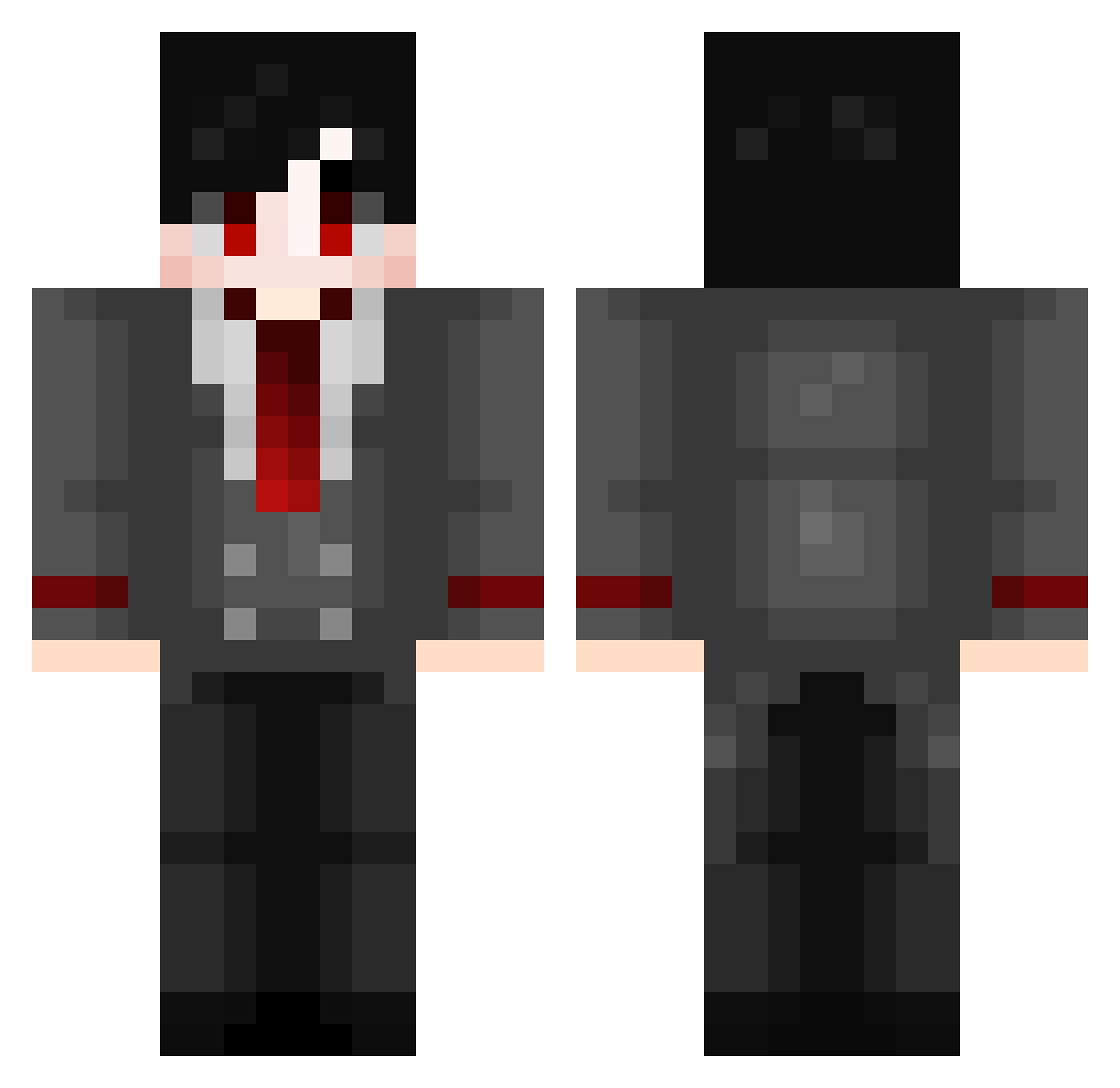 CaymanSS Minecraft skin, front and back view