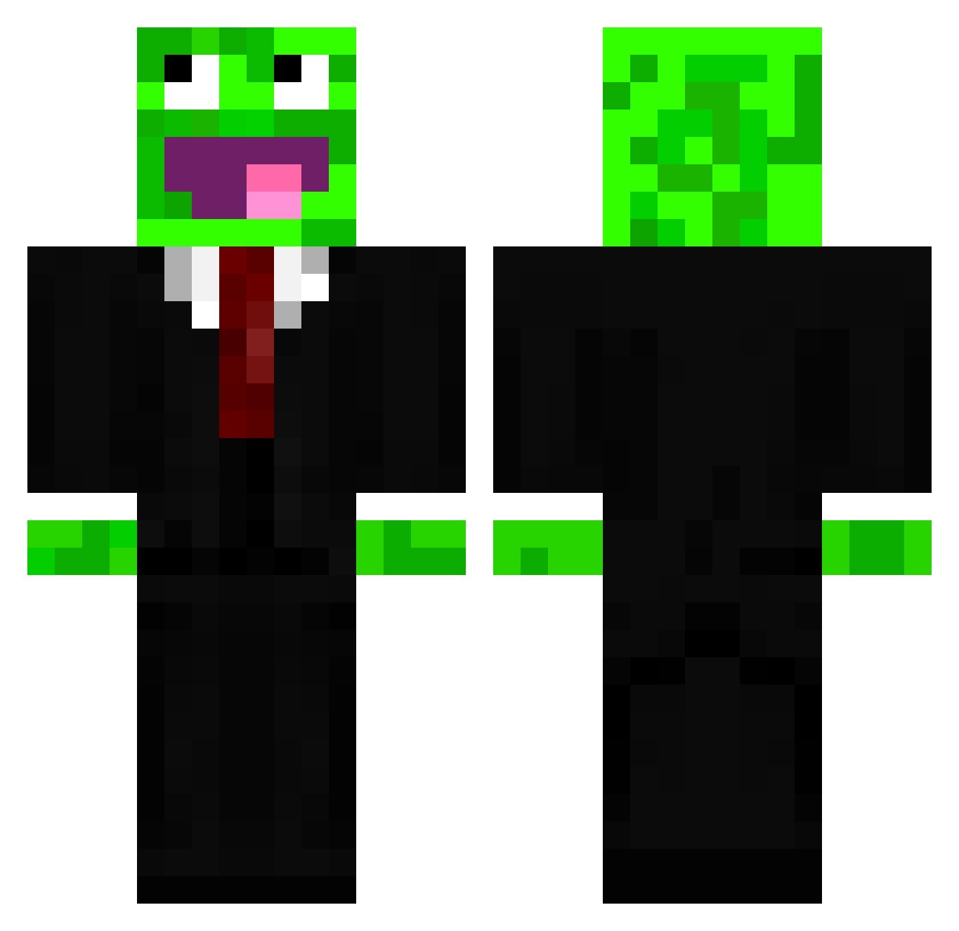 kevekelo Minecraft skin, front and back view