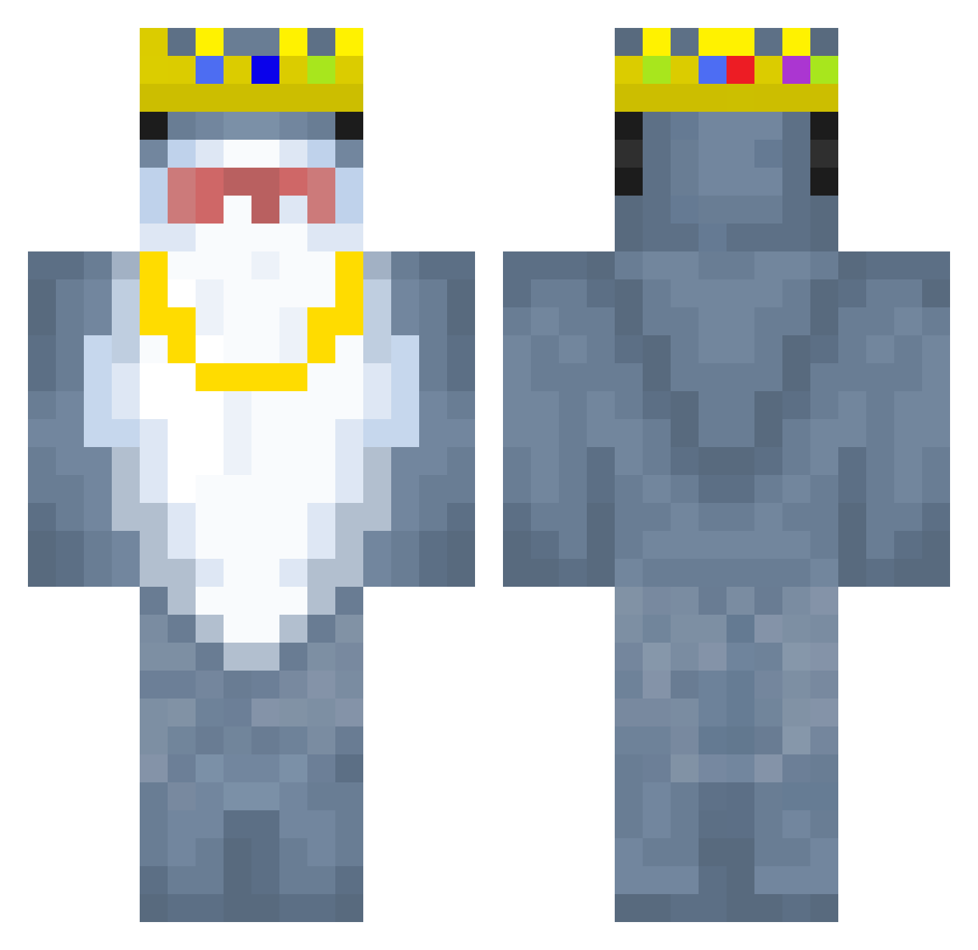 Crnivitez2000 Minecraft skin, front and back view