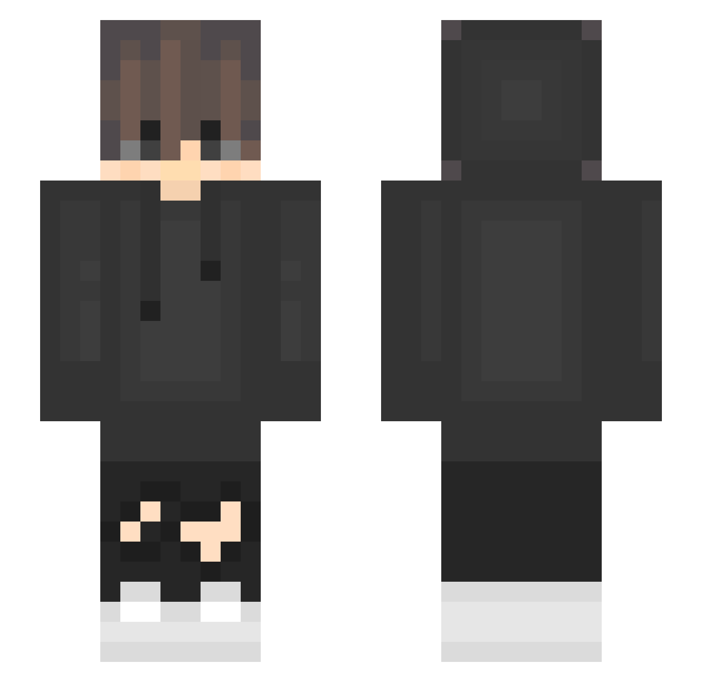 Rerival Minecraft skin, front and back view