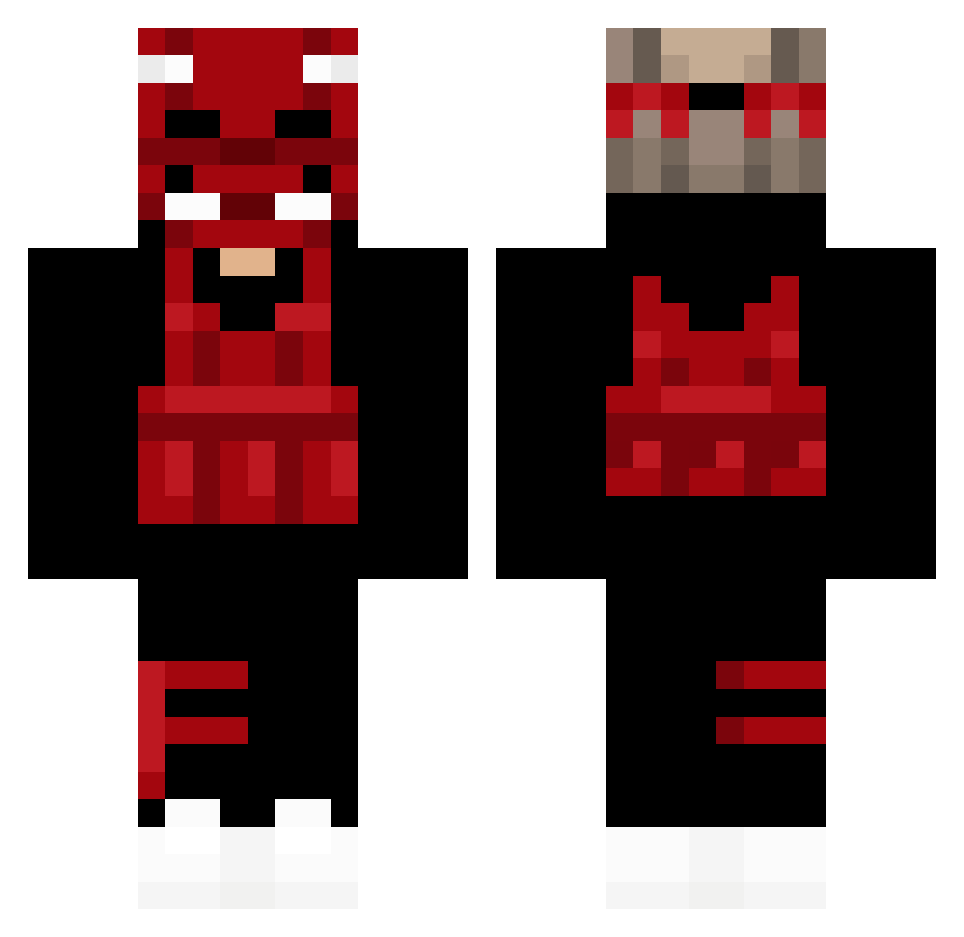 inFinitySRB Minecraft skin, front and back view