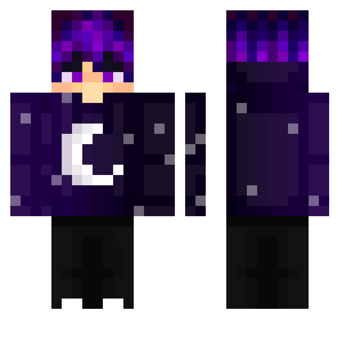 Dober1975 Minecraft skin, front and back view