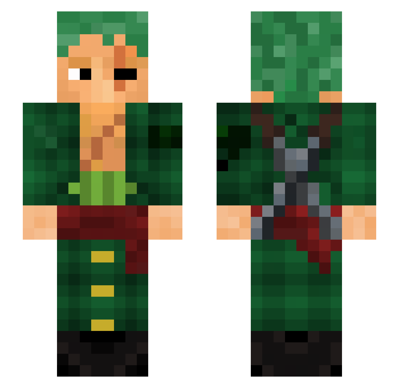 _Hamster_man_ Minecraft skin, front and back view