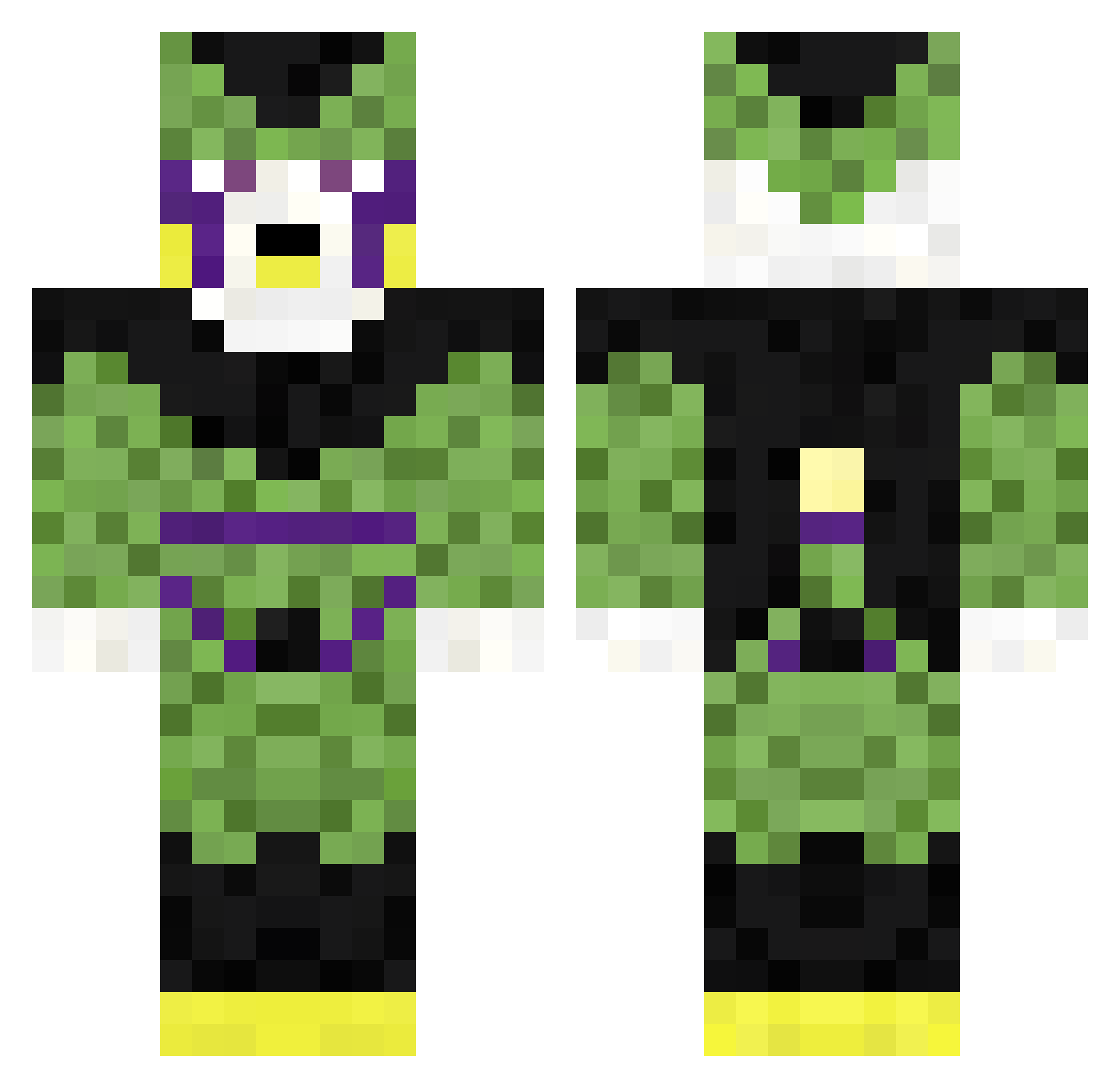 WormiestFlame92 Minecraft skin, front and back view