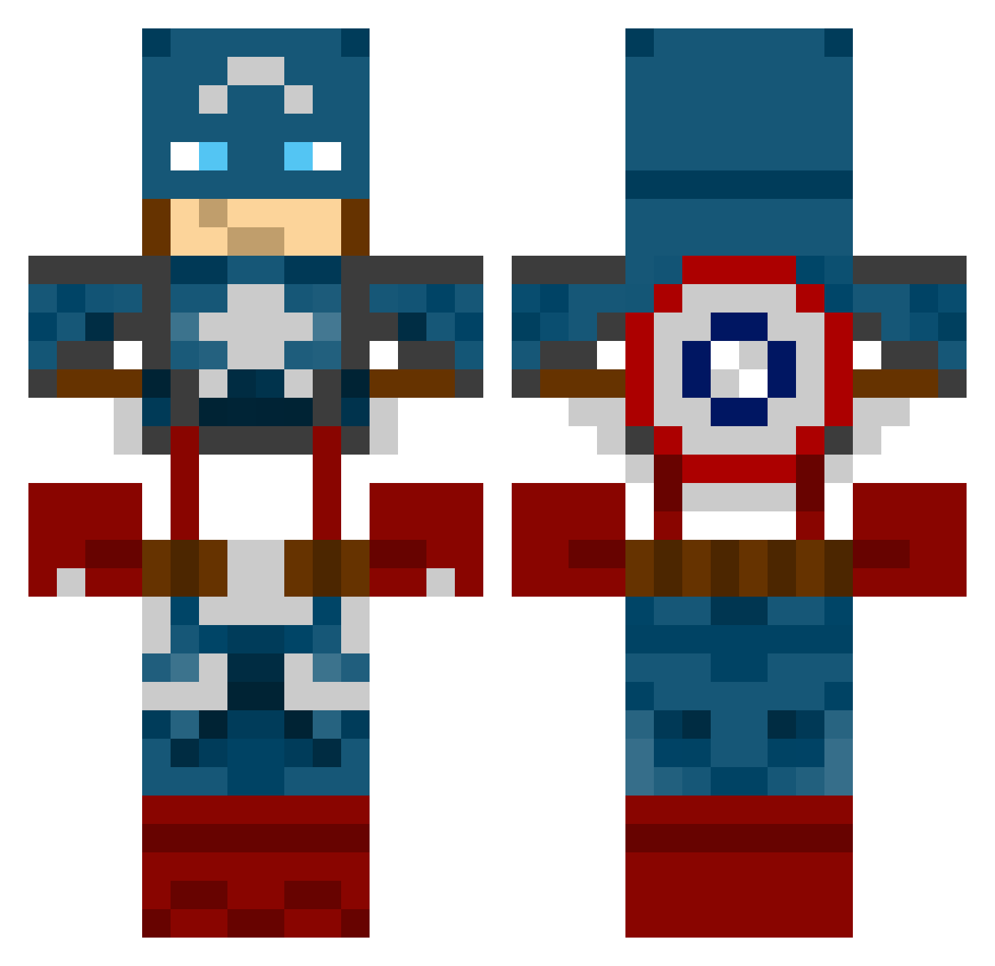 realbartgomez Minecraft skin, front and back view