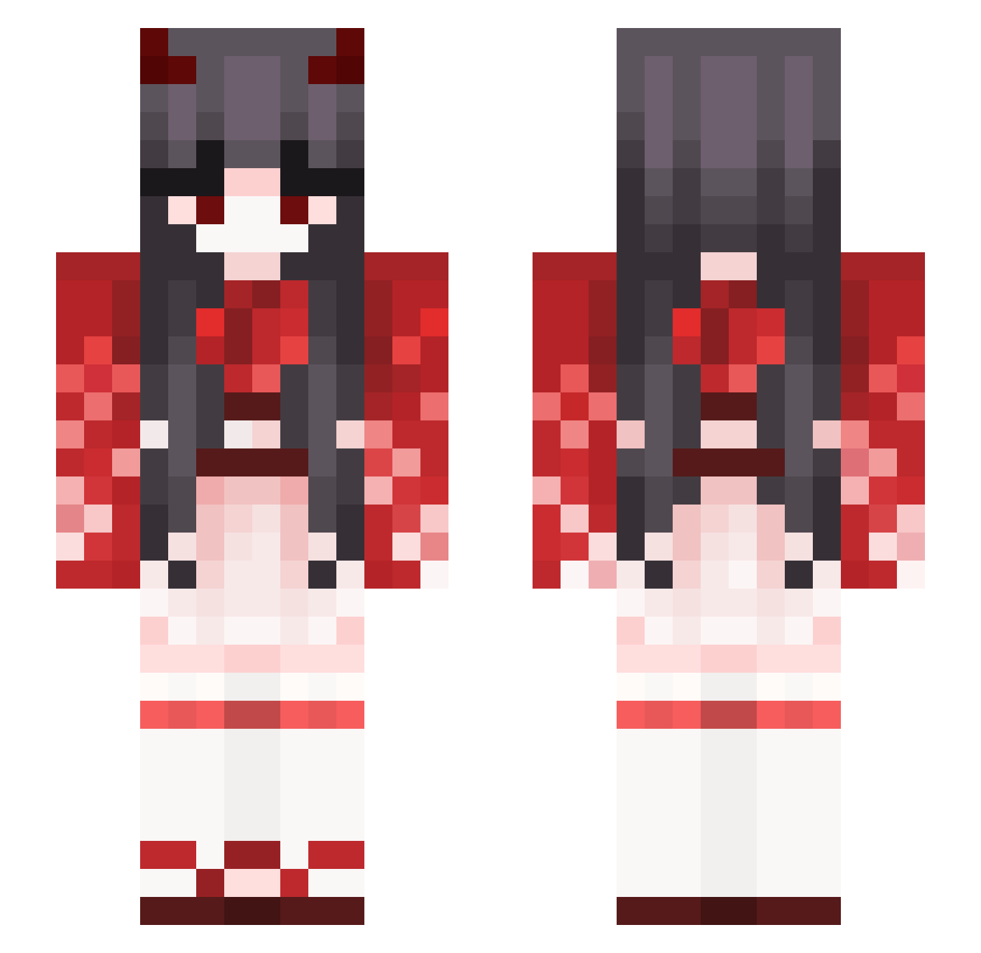 Erant Minecraft skin, front and back view