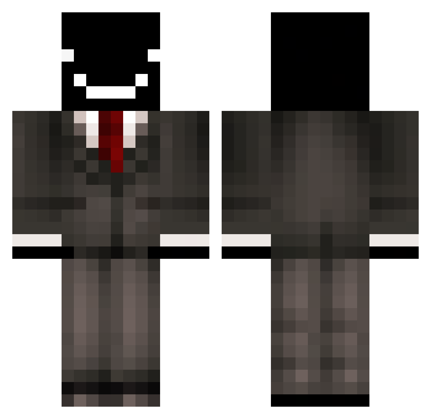 Xenofyr Minecraft skin, front and back view