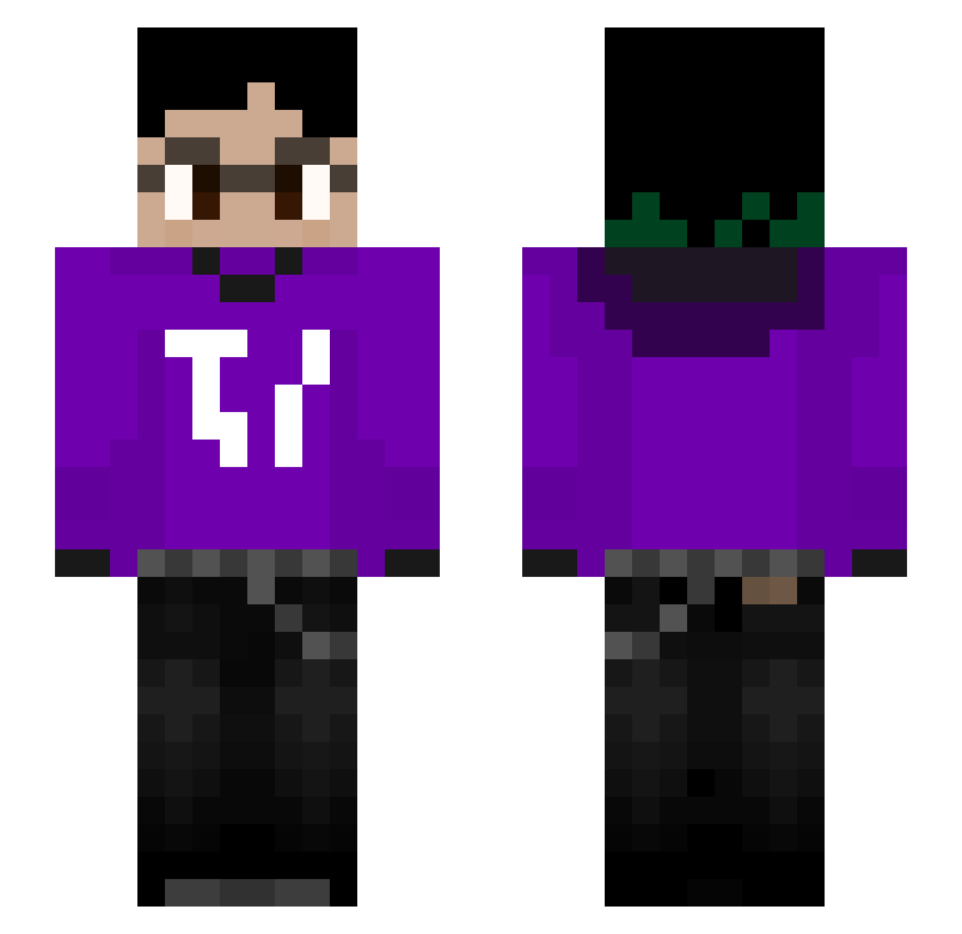 SplGoldd8q Minecraft skin, front and back view
