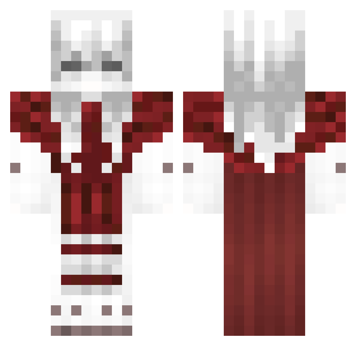 Keithoss Minecraft skin, front and back view