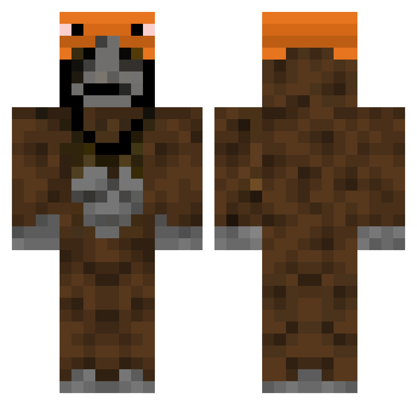 Jag_boi Minecraft skin, front and back view