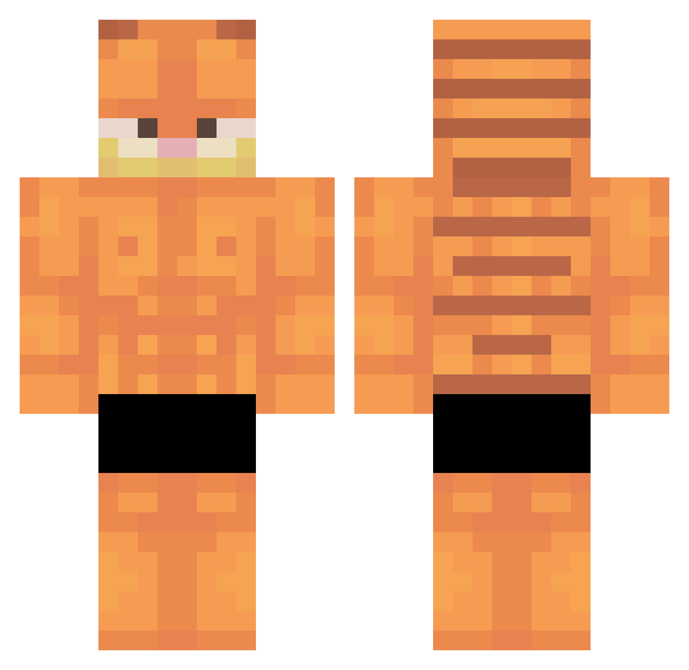Bamoidadutrottel Minecraft skin, front and back view