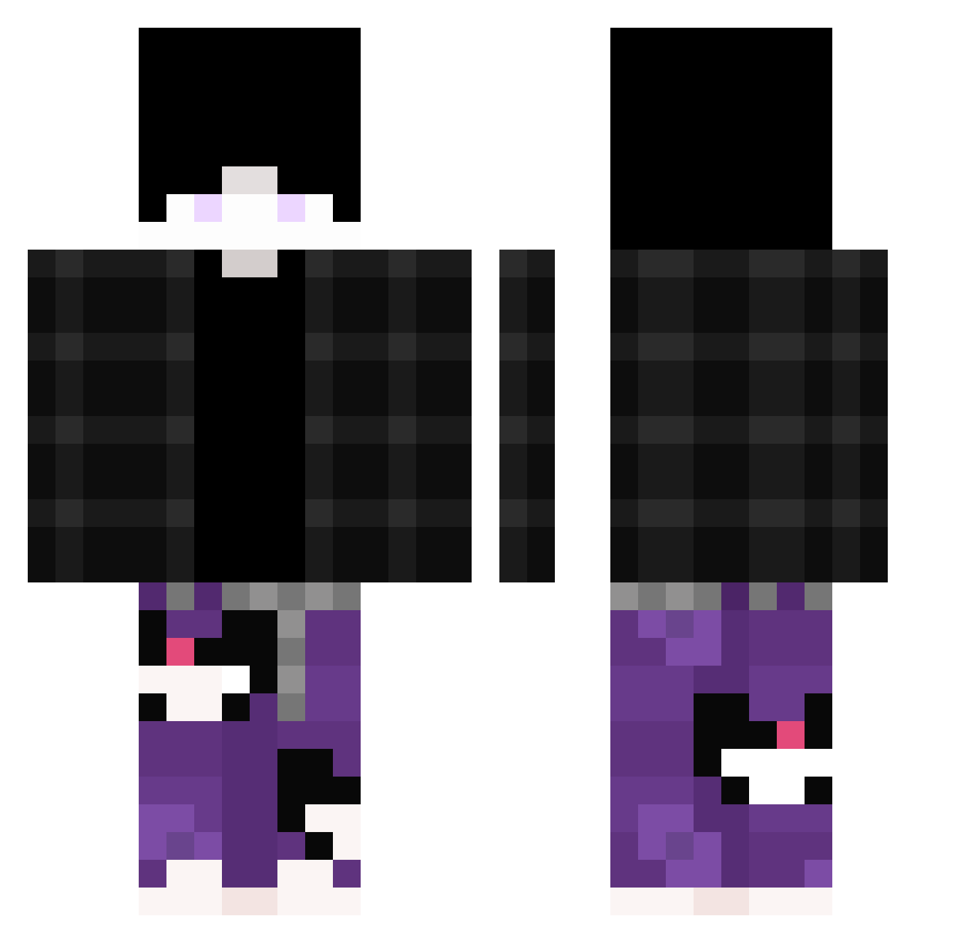 Zollakdomine Minecraft skin, front and back view