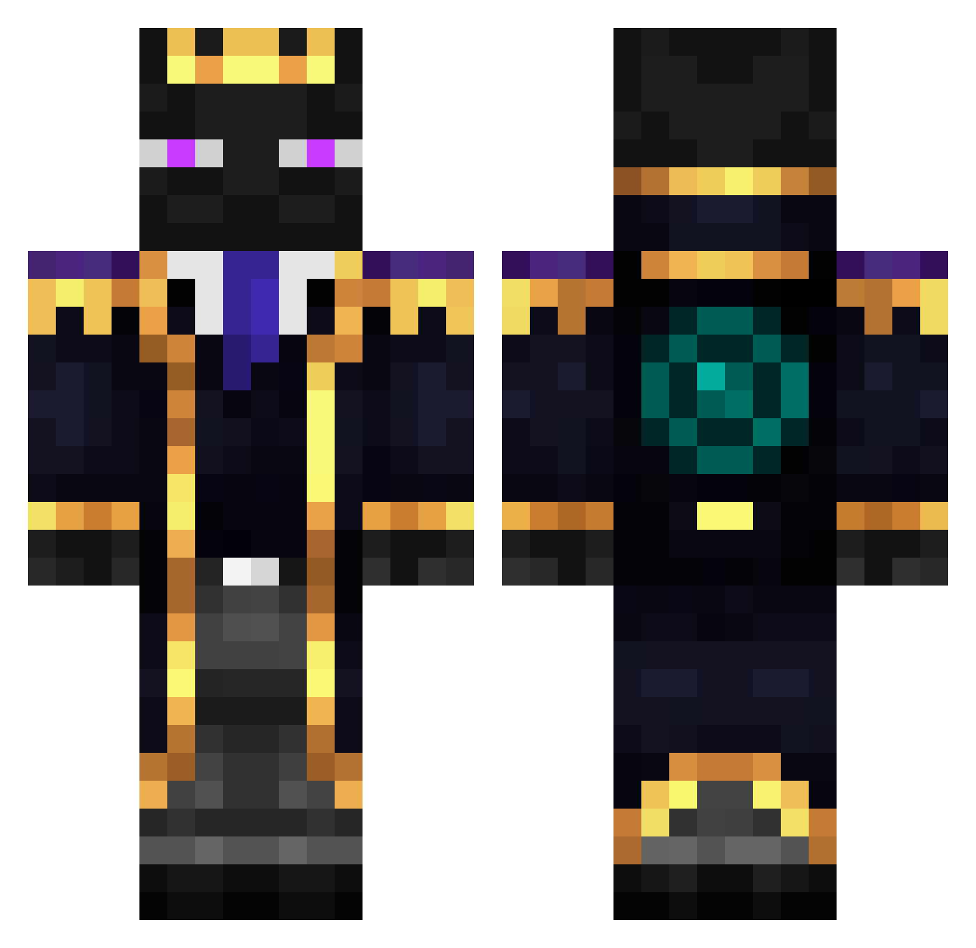 SUNWAYYYY Minecraft skin, front and back view