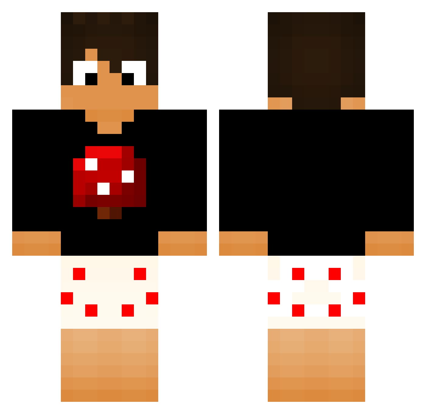 tomass13 Minecraft skin, front and back view