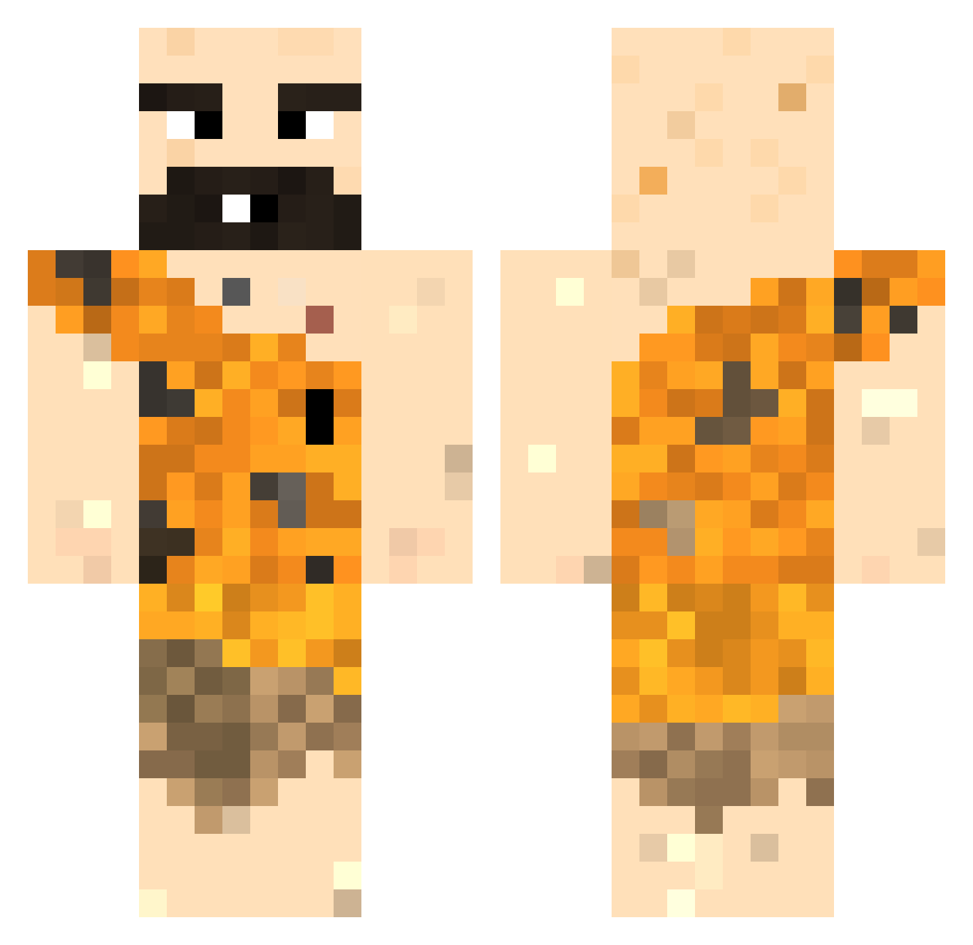 ikerxd29 Minecraft skin, front and back view
