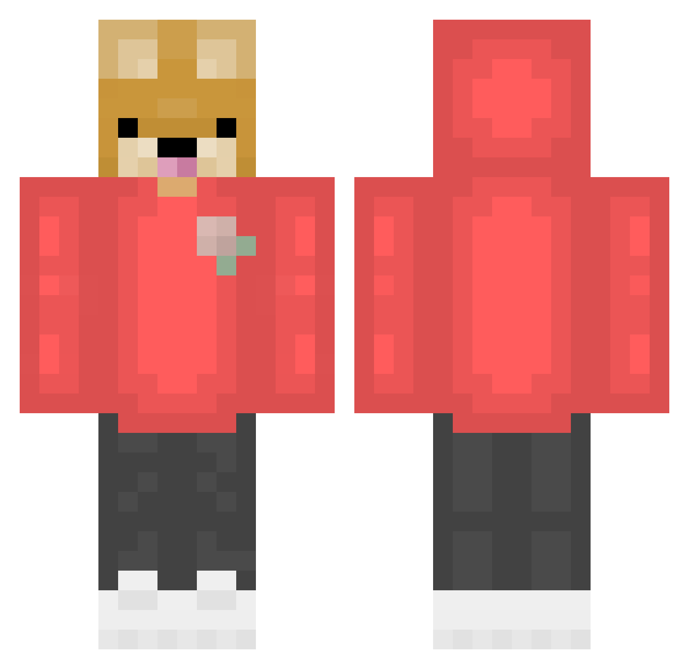 Staarcky Minecraft skin, front and back view