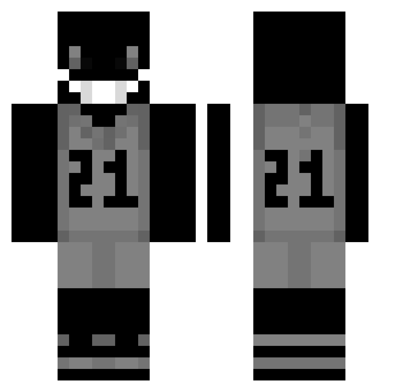 RichScammer Minecraft skin, front and back view