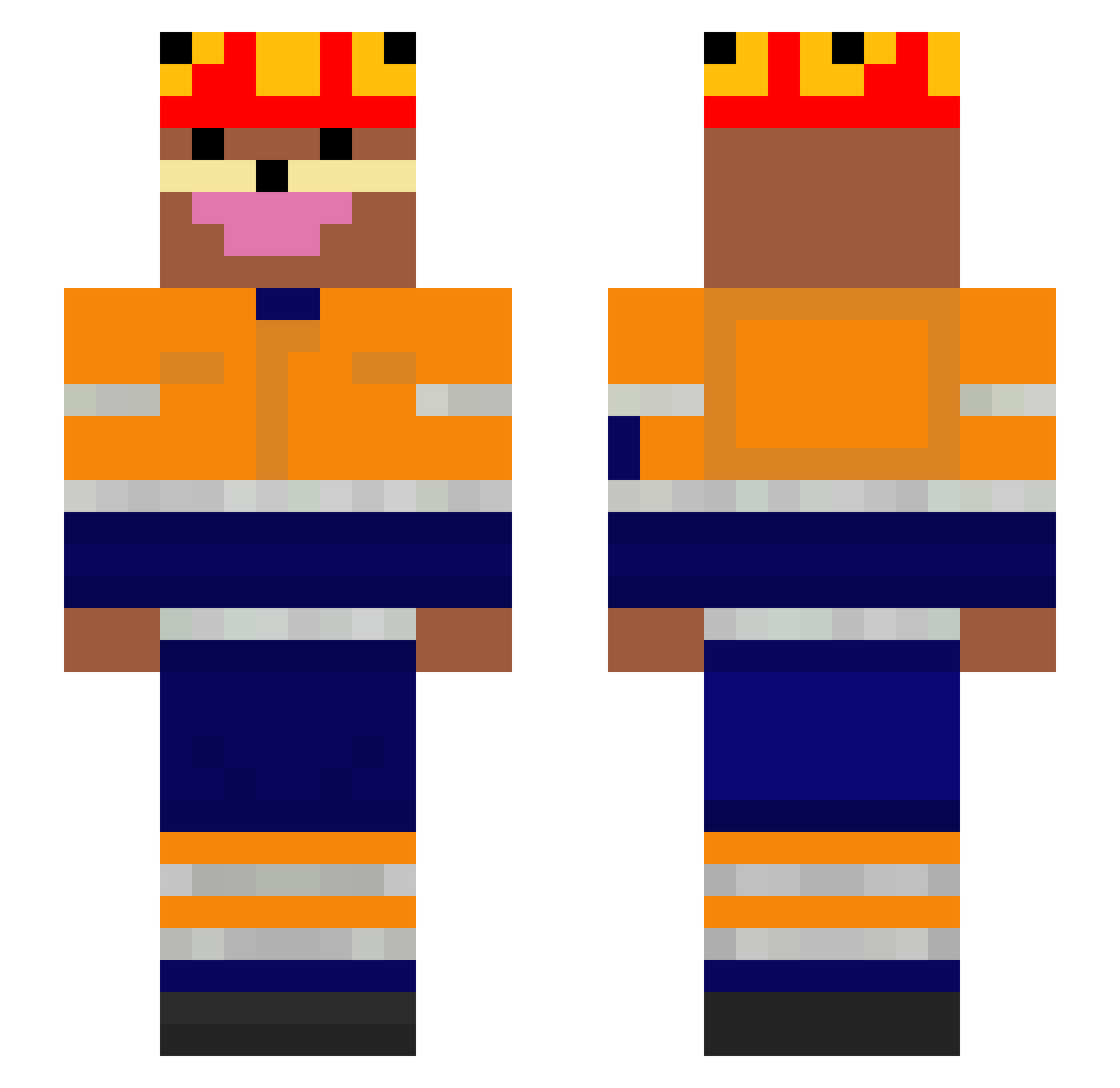 Viddu_make Minecraft skin, front and back view